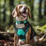 Joytale Reflective Dog Collar, Adjustable Neoprene Padded, Teal L - Image 2