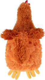 Best Pet Supplies Interactive Squeaky Dog Toy - Crinkle Chicken, Brown - Image 3