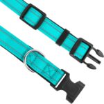 Reflective Dog Collar, Adjustable Soft Neoprene Padded,Teal,M - Image 3