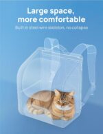 Pecute Cat Backpack Carrier,Large Space Cat Bubble Backpack,Ergonomic,Gray - Image 2