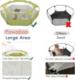 Pawaboo Small Animal Playpen with Zippered Cover,Green - Image 3