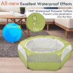 Pawaboo Small Animal Playpen with Zippered Cover,Green - Image 4
