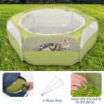 Pawaboo Small Animal Playpen with Zippered Cover,Green - Image 5