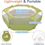 Pawaboo Small Animal Playpen with Zippered Cover,Green - Image 6