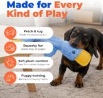 Best Pet Supplies Interactive Squeaky Dog Toy - Crinkle Duck, Blue - Image 4