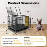 Oranland 38 Inch Heavy Duty Dog Crate,Upgraded Reinforced Baseplate - Image 3