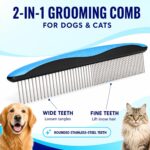 Pat Your Pet Deshedding Brush & Metal Comb Grooming Combo - Image 2