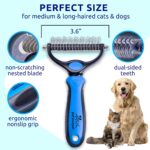 Pat Your Pet Deshedding Brush & Metal Comb Grooming Combo - Image 6
