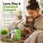 Cat Grass for Indoor Cats, Natural Cat Grass Treats - Image 2