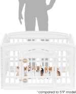 IRIS USA 4-Panel Dog Playpen, Pet Enclosure, White - Image 2