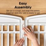 IRIS USA 4-Panel Dog Playpen, Pet Enclosure, White - Image 4