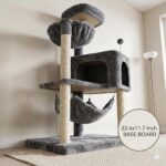 YUNIQUE Cat Tree with Cat Condo and Big Hammock, Grey - Image 7