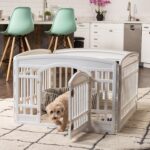 IRIS USA 4-Panel Dog Playpen, Pet Enclosure, White - Image 6
