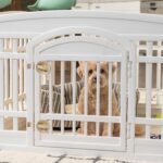 IRIS USA 4-Panel Dog Playpen, Pet Enclosure, White - Image 7