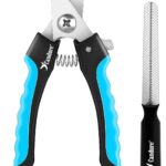 Candure Dog Nail Clippers and Trimmer with Safety Guard to Avoid Over-Cutting Toe Nails, Professional Grooming Pet Nail Clipper with Nail File for Small, Medium & Large Breeds