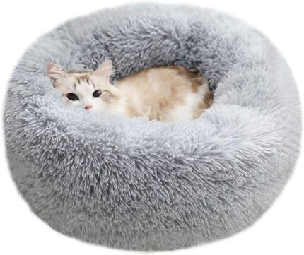 Cat Bed for Indoor Cats,Mini Plush Self Warming Kitten Bed, 20 Inch