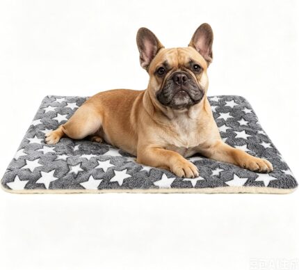 Dog Bed mat Pet mat Dog Box mat Machine Washable Grey (33x23x1.5in)