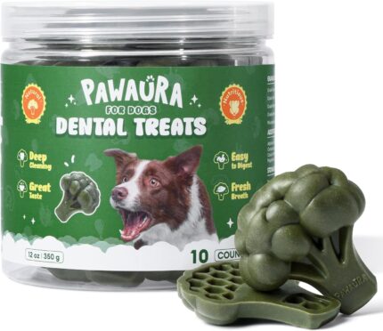 Dog Dental Chews for Fresh Breath & Clean Teeth,12oz,10 Count