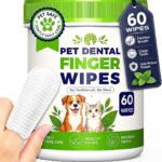 Dog Dental Wipes for Teeth Cleaning, Finger Toothbrush Wipes for Dogs Cats,Dog Teeth Cleaning Wipes Reduce Bad Breath & Plaque Tartar, No-Rinse Daily Oral Care,Dog Toothbrush & Toothpaste Alternatives