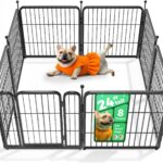FXW Rollick Dog Playpen, Indoor, Yard & RV Camping, 24″ H, 8 Panels