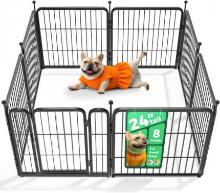 FXW Rollick Dog Playpen, Indoor, Yard & RV Camping, 24" H, 8 Panels