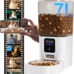 Frienhund Automatic Cat Feeder with 2K Camera: 5G WiFi Automatic Dog Feeder with Night Vision,Cat Food Dispenser with 7L Large Food Storage Container for Multiple Pet,Detachable for Easy Clean -29 Cup