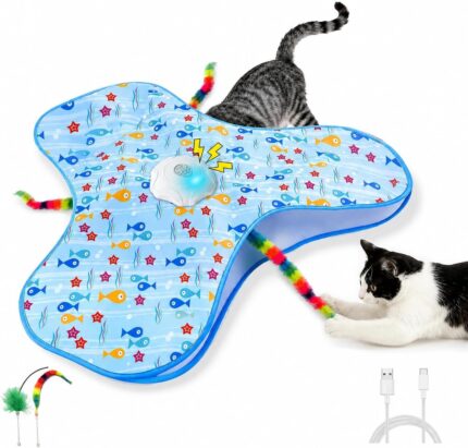Interactive Cat Toys for Indoor Cats, Hide and Seek, 3 Smart Modes, 2500mAh