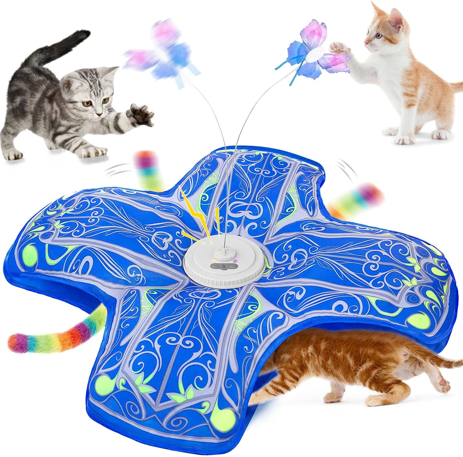 Interactive Cat Toys for Indoor Cats,Automatic Kitten Tunnel Toy Interactive Cat Toys for Indoor Cats,Automatic Kitten Tunnel Toy