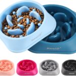 MateeyLife 2-Pack Slow Feeder Dog Bowls, 2 Cups, Dog Puzzle Feeder Bowl