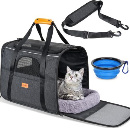 Morpilot Cat Carrier Soft for Large Medium Cats and Puppy up to 20lbs