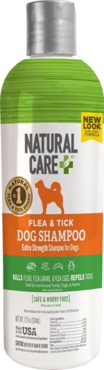 Natural Care Flea & Tick Dog Shampoo, Flea & Tick Treatment, 12oz