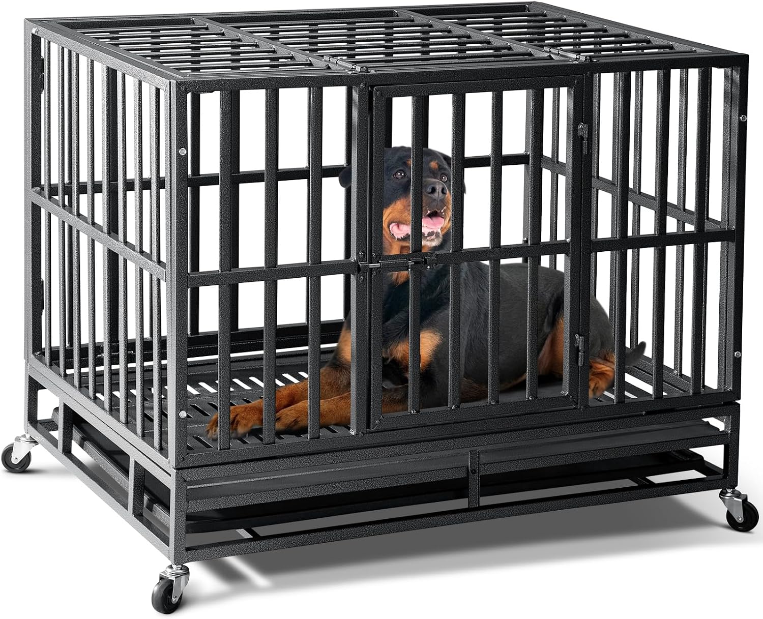 Oranland 38 Inch Heavy Duty Dog Crate,Upgraded Reinforced Baseplate Oranland 38 Inch Heavy Duty Dog Crate,Upgraded Reinforced Baseplate
