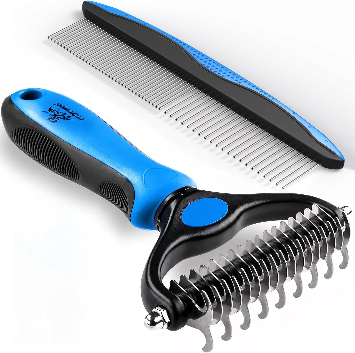 Pat Your Pet Deshedding Brush & Metal Comb Grooming Combo Pat Your Pet Deshedding Brush & Metal Comb Grooming Combo