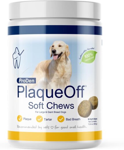 ProDen PlaqueOff Dental Soft Chews with Natural Kelp for Dogs - 90 Ct