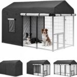ROOMTEC 8 x 4 FT Outdoor Dog Kennel Cover, Full Side Cover (Cover Only)