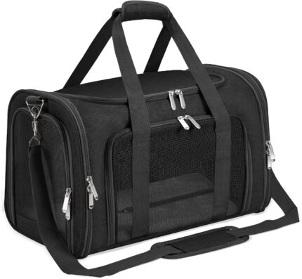 Soft-Sided Cat/Dog/Pet Carrier, Collapsible Pets Travel Carriers