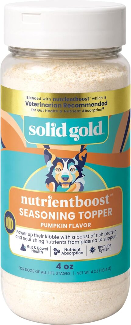 Solid Gold Dog Food Topper & Seasoning for Picky Eaters, Pumpkin, 1ct