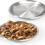 Stainless Steel Cat Dishes for Food and Water Bowls for Kittens and Baby Cats Small Pets Relief of Whisker Fatigue -2 Sets Shallow Style