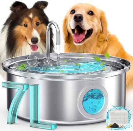 oneisall 7L/230oz Dog Water Fountain for Multi-pet Household,PWF002